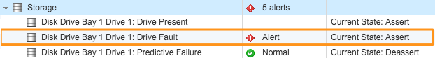 ESXi hardware status